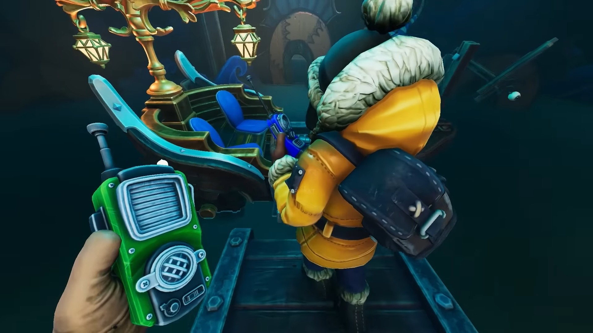 First-person perspective looking at your friend in We Were Here: The Friendship