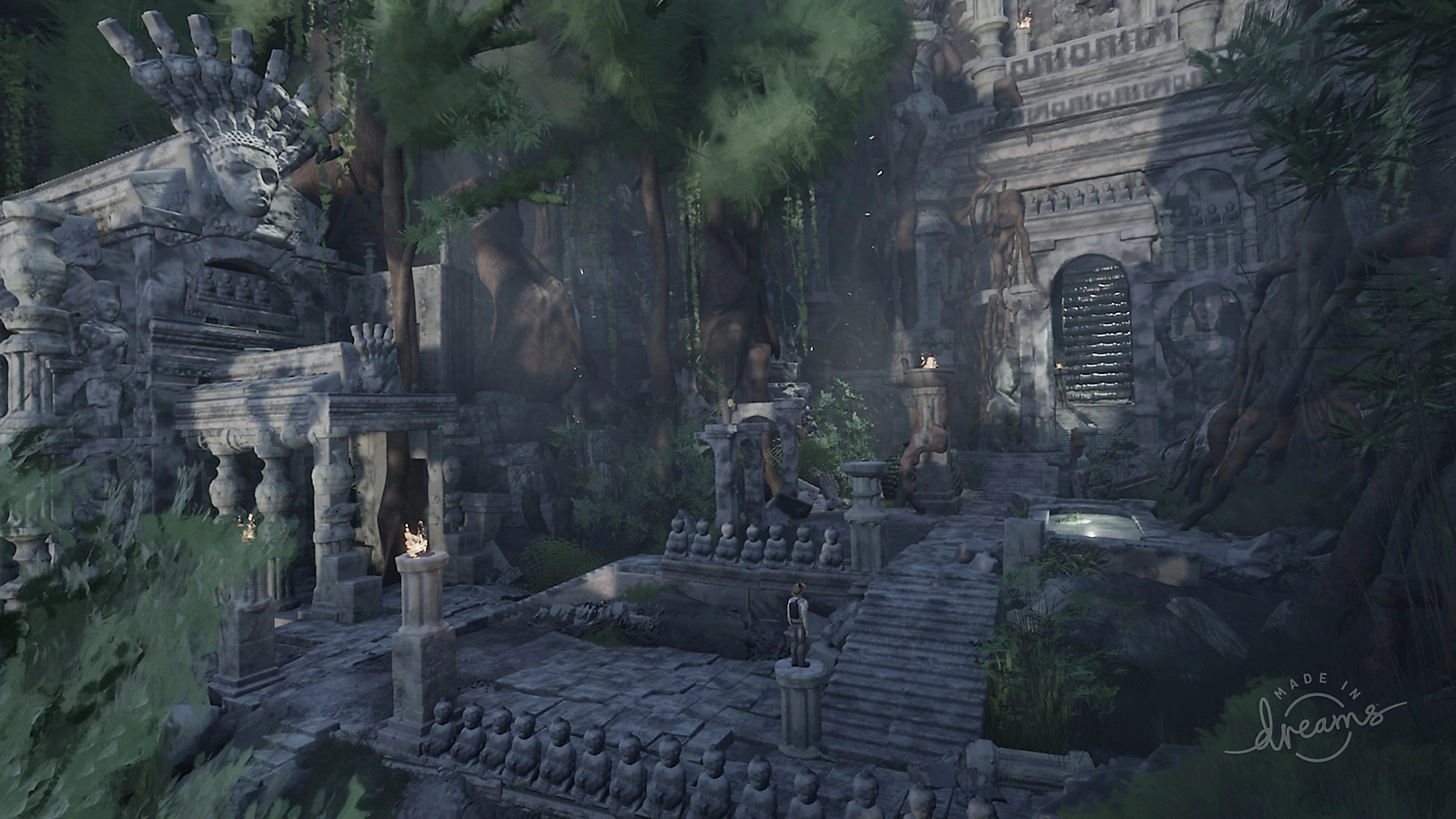 Beautiful player-created scene in Dreams. 