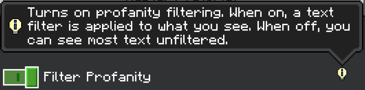 Minecraft profanity filter